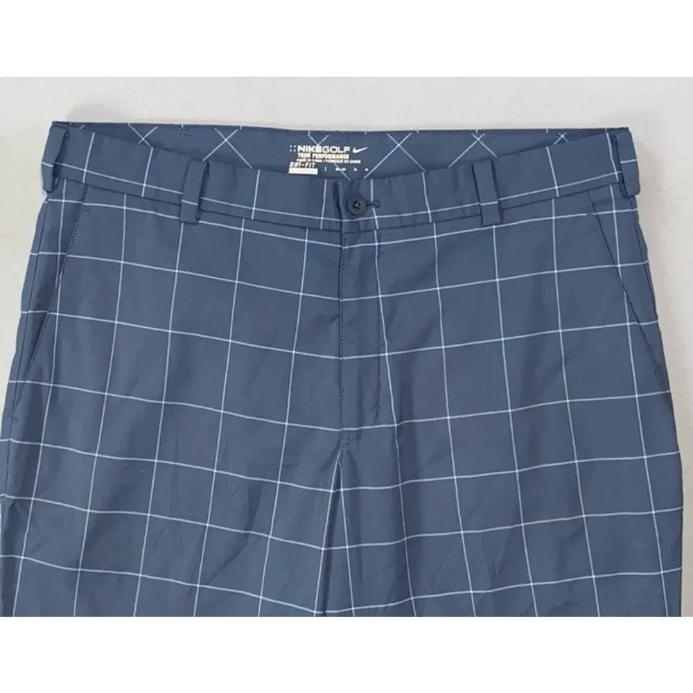 Nike 452701 Men's Tour Performance Windowpane Plaid Performance Golf Pants 33X29